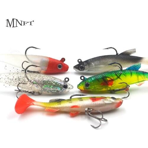 MNFT 2Pcs/Lot 8cm 13g Various Colors Sea Fishing Tackle Lures Soft Bait Lead Artificial Wobbler Crankbait Hooks