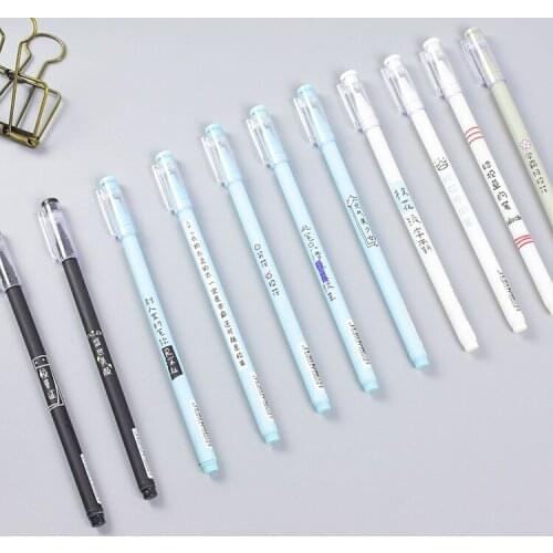 30 Pcs Creative Fun Stationery Gel Pen Black Refill Wholesale Cute Stationary Pens for Kawaii School Supplies