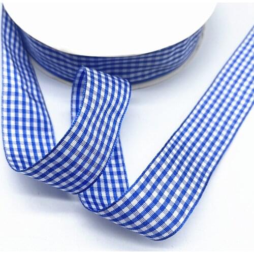 5yards 10mm 15mm 19mm 25mm Black Lattice Plaid Polyester Ribbons Bow Ribbon Gift Wrapping Christmas Ribbon DIY Crafts