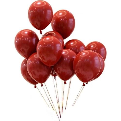 50 Sets/pack Latex Double Layer Round Pomegranate Ruby Red Balloon Decoration Valentines Day Bedroom Wedding Scene Decoration