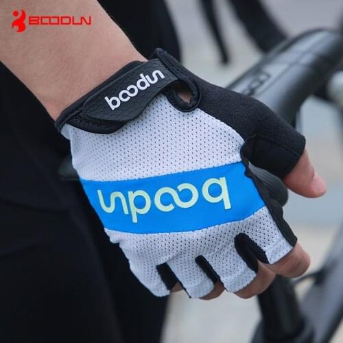 Boodun shock-absorbing cycling gloves half-finger men and women summer road mountain road bike riding gloves bicycle accessories