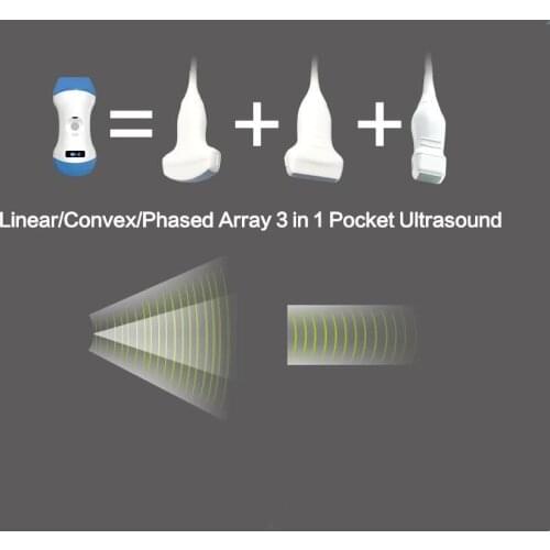 PW Wireless Veterinary Ultrasound Scanner Convex/Phased array/Linear all-in-one Probe Type Double probe Handheld pig sheep dog