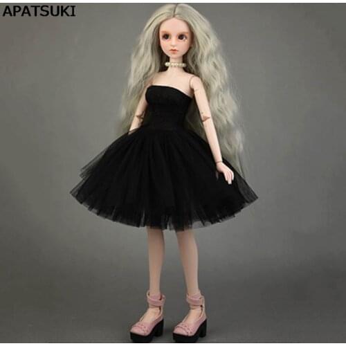 Black Ballet Dress Wedding Dresses for 40-50cm XINYI Doll Gown Outfits Clothes for 1/4 BJD Dollhouse 1:4 Doll Accessories