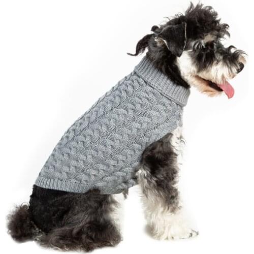 Pet Dog Turtleneck Knitting Sweater Coat Clothes Outwear Fashion Warm Pullover Knitwear Winter Warmer Thickening Crochet Puppy
