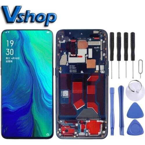 For OPPO Reno 10x zoom LCD Screen and Digitizer Full Assembly with Frame for Reno 10x zoom LCD Touch Screen Replacement Parts