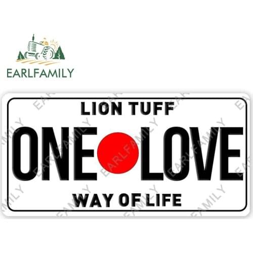 EARLFAMILY 13cm x 6.5cm for One Love Japan License Plate Funny Car Stickers Waterproof Graffiti Decals Bumper Vinyl Car Wrap
