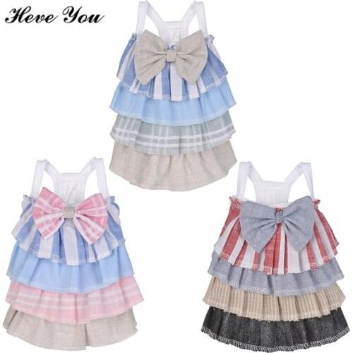 Heve You 2018 Fashion Bow Dog Dress New Clothes for Small Dogs Pet Party Skirt Teddy Dog Dresses for Pets Cats Clothing Skirt