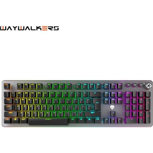 Waywalkers G900 Gaming Keyboard 104 Keys Blue Switch RGB Backlit Wired Mechanical Keyboards Russian/Spanish For PC Laptop Gamer