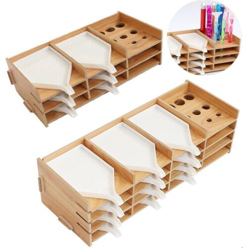 Diamond Painting Tool Tray Point Drill Pen Wood Organizer Holder Detachable Diamond embroidery Accessories