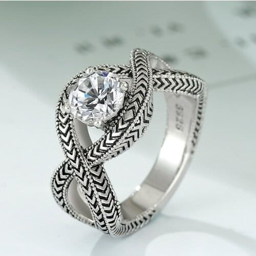 Rings for Women Wedding Ring Set Anniversary Semi-precious Stone Party Classic Irregular Bridal Sets Prong Setting Jewelry