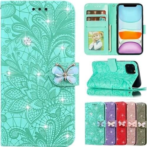 Shiny Wallet Flip Leather Case Cover For Iphone XR X XS Max Case For Iphone 12 11 Pro Max 7 8 Plus Leather Flip Case Cover Coque