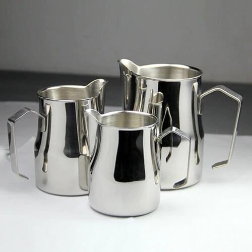 FeiC 1pc 350ml/550ml/750ml Motta style Stainless Steel Milk Pitcher/Jug Milk Foaming Jug/Non-stick coatin for Barista latte art