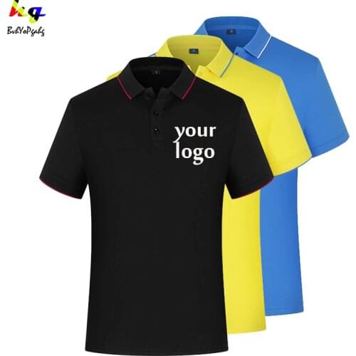 Custom logo picture text women and man summer polo shirt short sleeve fashion work casual polo shirt top