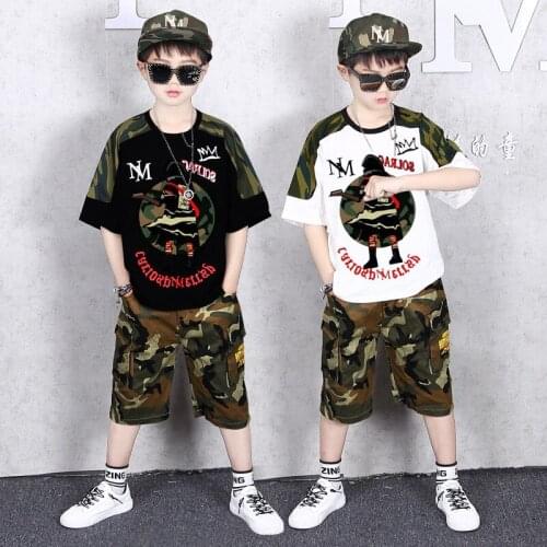 4-14 Years Summer Boy Clothing Set 2021 New Fashion Casual Active T-shirt+ Pant Kid Children Boy Teenager Clothing