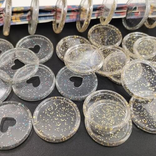 50PCS Notebook Binding Buckle Disc Button Notebook Mushroom Hole Button Loose-leaf Coil Plastic Binding Planner Discs