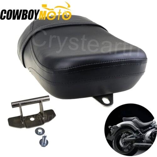 Black Motorcycle Passenger Rear Seat Cafe Racer Seat Cushion Pad For Kawasaki Vulcan 650 VN650 2015 2016 2017 15 16 17