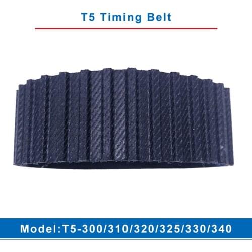 T5 Timing Belt Model T5-300/310/320/325/330/340 Rubber Belt Teeth Pitch 5mm Transmission Belt Width 10/15/20/25/30/35/40/45/50mm