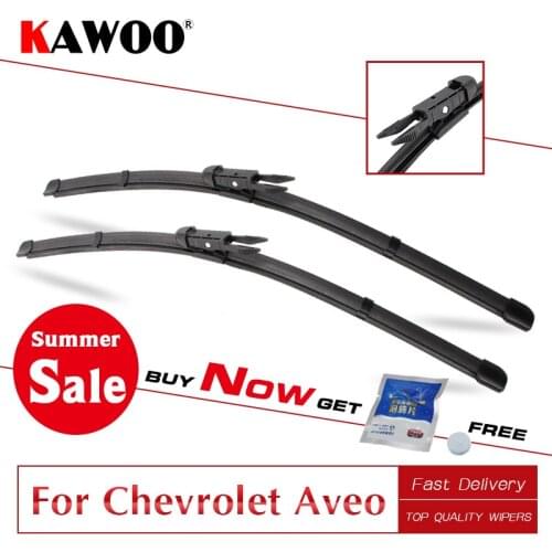 KAWOO For Chevrolet Aveo MK1 MK2 T300 Year Model From 2002 To 2018 Car Windscreen Wiper Blades Rubber Fit U Hook/Pinch Tab Arms