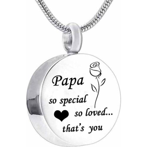 So Special, So Loved, Thats You. Cremation Urn Keepsake Round Flower Memorial Ashes Holder Jewelry