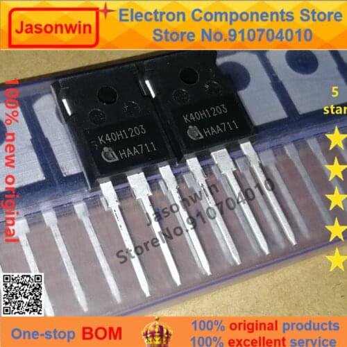 100% nuevo 50 unids/lote original MOSFET IGBT IKW40N120H3 1200V40A K40H1203 TO-247 Transistor