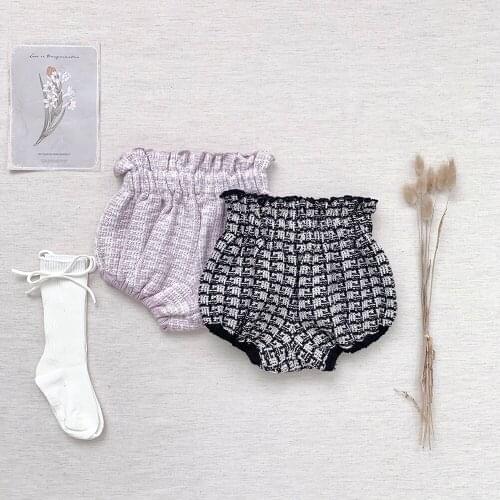 Vintage Little Fragrance Baby Girls Bloomers Autumn Winter Warm Knit Infant Kids Shorts for Toddler Girls Clothing Baby Stuff