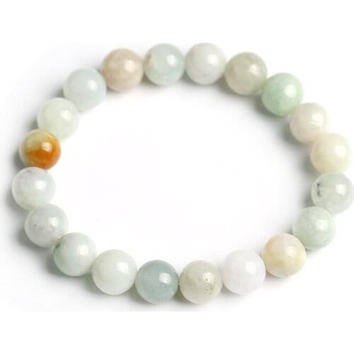 Women Bracelet Bangle AAA Jadeite Emerald Bracelet Ice Colorful Buddha Beads Bracelets Gift for Womens Jade Jewelry