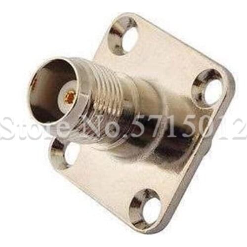 1PCS TNC/SMA-KKF TNC Famale Head Turn to SMA Famale Head Nickel Plated Brass Connector Converter with 25x25mm Flange RF Adaptor