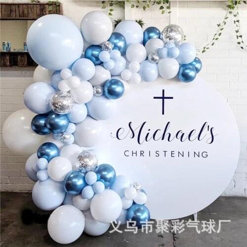 104Pcs blue balloon set baby birthday party theme event decoration balloon romantic atmosphere decoration