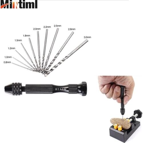 Precise Hand Drill Set Hand Drill Set Precision Pin Vise Mini Twist Drill Bits Multipurpose Rotary Tool Drill