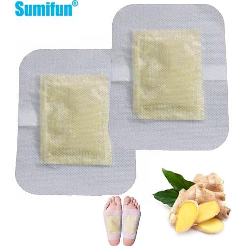 2Pcs Chinese Traditional Herbal Medical Ginger Detox Foot Patch Loss Weight Foot Patch Improve Sleepping Anti-swelling Plaster