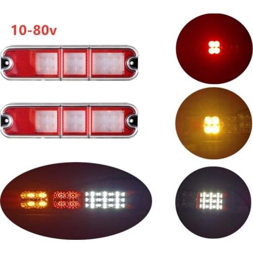 2x 10-80v IP67 led forklift tail lights rear stop lights Reverse light For Linde forklift For Haster forklift Parts For Hangcha