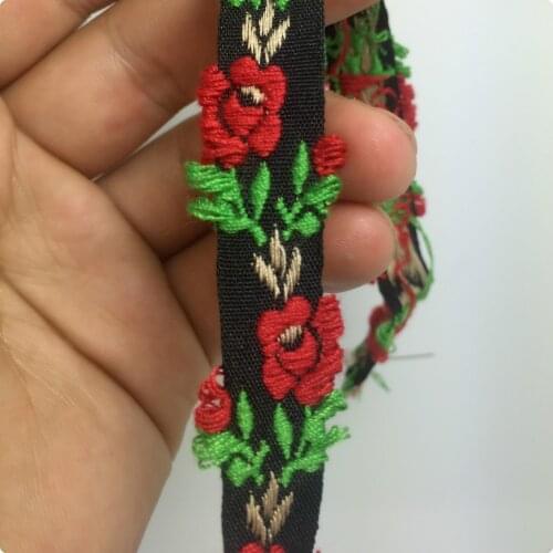 3/4' 5Y/set handmade DIY Cool Flower Design Lace Trims Wedding Bride Dress Sewing Craft Rose Flower Chic Crochet Flower Lace