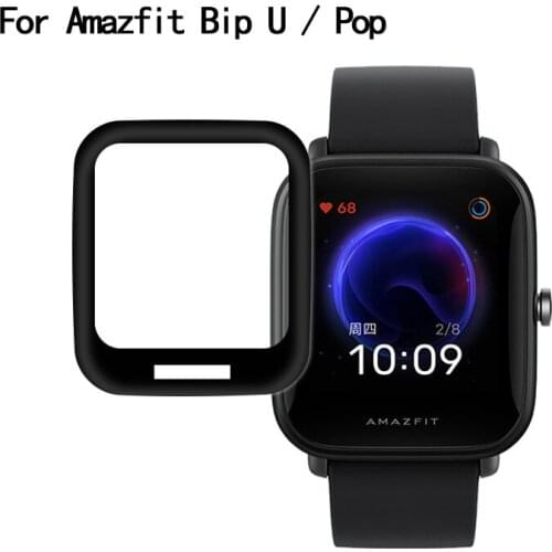 3D Curved Edge Soft Protective Cover Film Smartwatch LCD Full Cover Protection case For Amazfit Bip U / Pop Smart Watch Screen