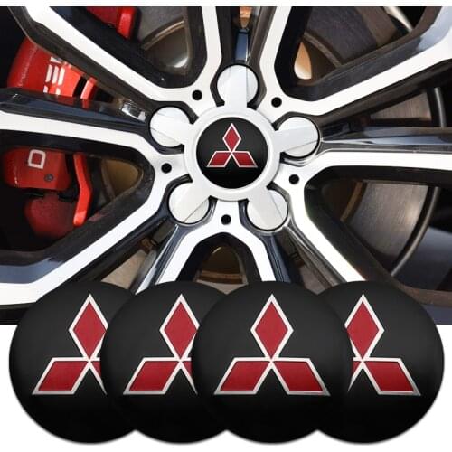 4pcs 56mm Car Wheel Center Hub Cap Badge Emblem Stickers For Mitsubishis ASX Lancer Pajero Outlander L200 EVO Lancer EX Pajero
