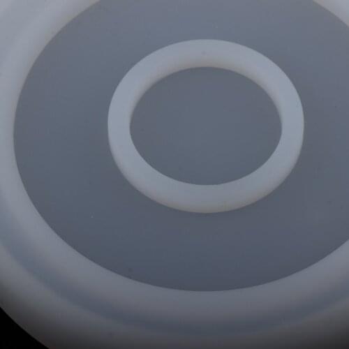 4x Round Silicone Mold Coaster Resin Casting Jewelry Making Mould Tool DIY