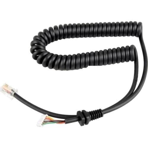 Car Hand Speaker Microphone Replacement Mic Cables Cord Wire For YAESU MH-48A6 For Car Radio Talkie Walkie Telephone Spring Line