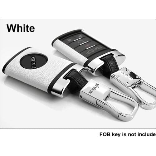 Fit Case Key CTS Remote CADILLAC FOB Key XTS For SRX Shell Leather White Cover