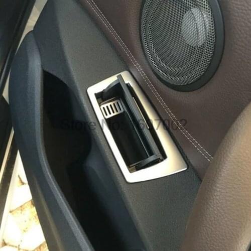For BMW X1 2016 Stainless Steel Cigarette Box Cover Frame Trim Decorative 3D stickers interior accessories