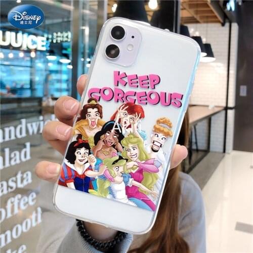 Mermaid Princess Snow White Silicone Case for IPhone 11 12Pro Xs Max iPhone SE 2020 7 8 Plus Official Liquid Silicon Full Cover