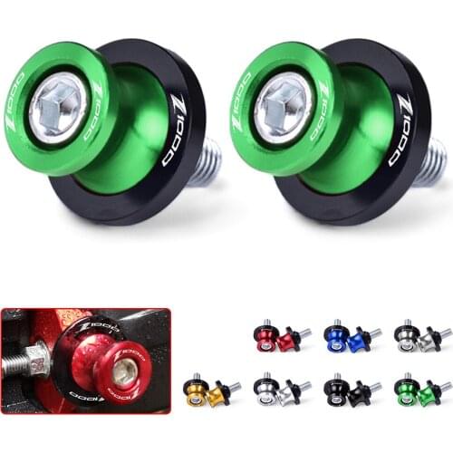 For Kawasaki Z 1000 Z1000 2003-2013 Motorbike Swingarm Spools M10 Stand Screws CNC Aluminum Motorcycle Accessories WIth Logo