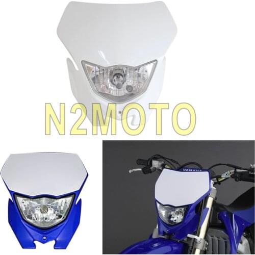 Blue Black White Motocross Supermoto Headlight Enduro Dirt Bike Head Light Mask for Yamaha WR 250 400 426 450 YZ TTR WR XT MX