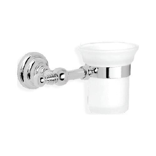 Steel Bathroom Ottoman Tooth Brush Holder Chrome