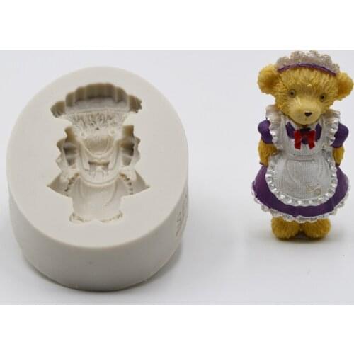 Adorable Bear DIY Baking Tools Fondant Cake Decorating Silicone Mold Chocolate Handmade Soap Mould