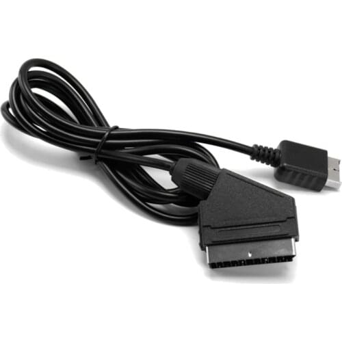 1.8m RGB Scart Cable For -Sony Playstation PS1 PS2 PS3 TV AV Lead Replacement Connection Game Cord Wire for PAL/NTSC Consoles