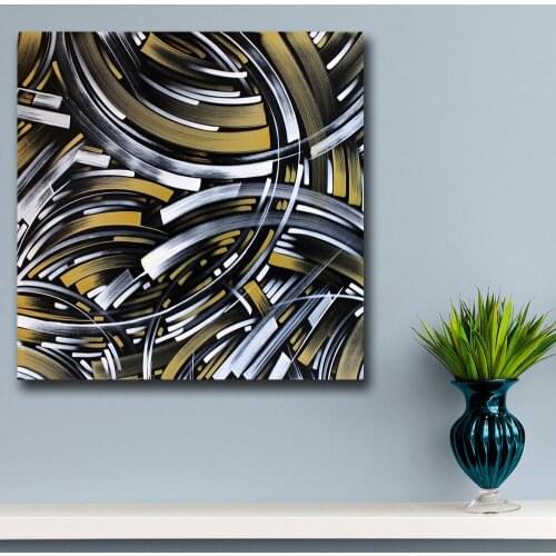 Wxkoil Oil Painting Abstract Art Cyclique Wall Decor Painted Wall Art Canvas Printed Living Room Painting Wall Art Pictures