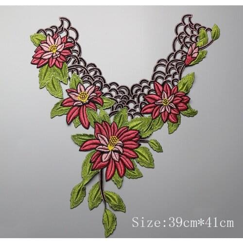 Beautiful embroidery clothing patch,Colorful lace collar decoration,Clothing sewing accessories