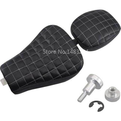 Motorcycle Grid Stitching Solo Driver+Passenger Seat Cushion Fit For Harley Sportster XL1200X/V New