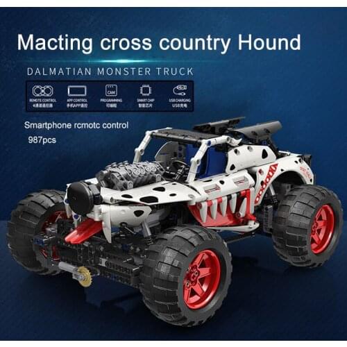 NEW MOTU 987Pcs Building Blocks Technical Car Electric Remote Control Hunter Mountain Hound Car Climb SUV Bricks Toys Gift
