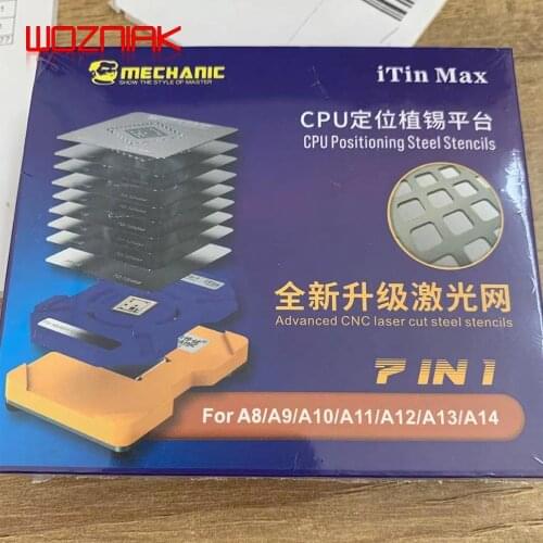 MECHANIC 7in1 iCPU CPU positioning tin planting platform for iphone A8 A9 A10 A11 A12 A13 A14 Tin Steel mesh Positioning fixture