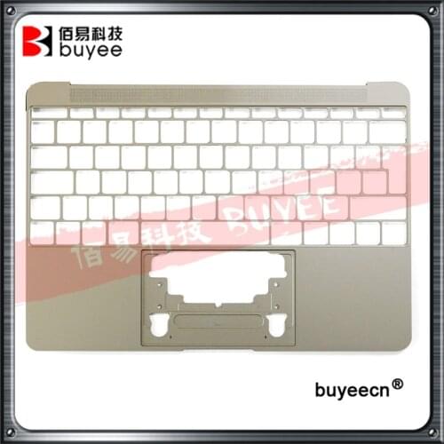 Used Genuine 12" Gold A1534 Palm Rest 2015 2016 For Macbook Air Retina A1534 Palmrest Top Case Topcase UK EU Layout Replacement